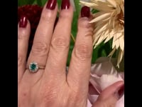 Anello con smeraldo, diamante, 18 ct 9525-6364