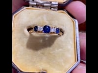 Sapphire, Diamond, 18ct Ring 12270-7401