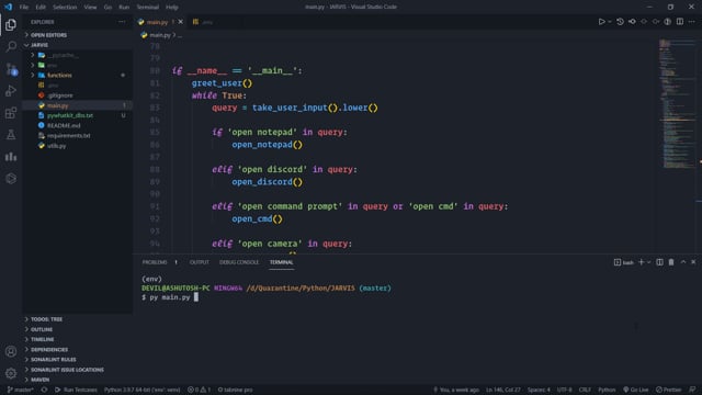 Python Project – How to Build Tony Stark's JARVIS with Python