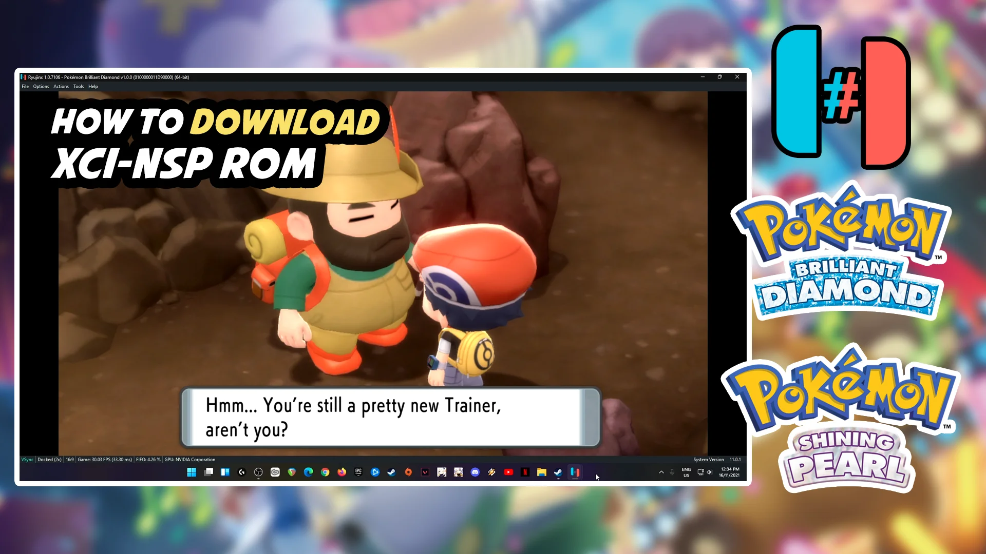 How to Download Pokemon Brilliant Diamond Shining Pearl FREE ROM (XCI