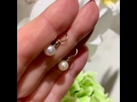 Pearl, Diamond, 14ct Earrings 6048-0635