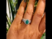 Emerald, Diamond, 14ct Ring 12333-2335
