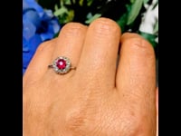 Robijn, diamant, 14 karaats ring 10804-6709