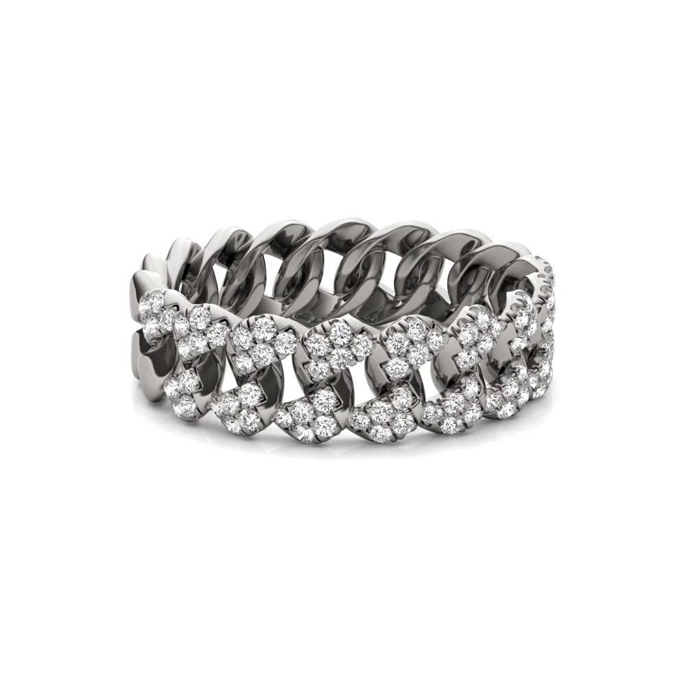 ★送料・関税込★Numbering★PAVE CURVED LINK RING #3511★ ☆韓国の人気☆【Numbering】☆PAVE CURVED LINK RIN.G #3511