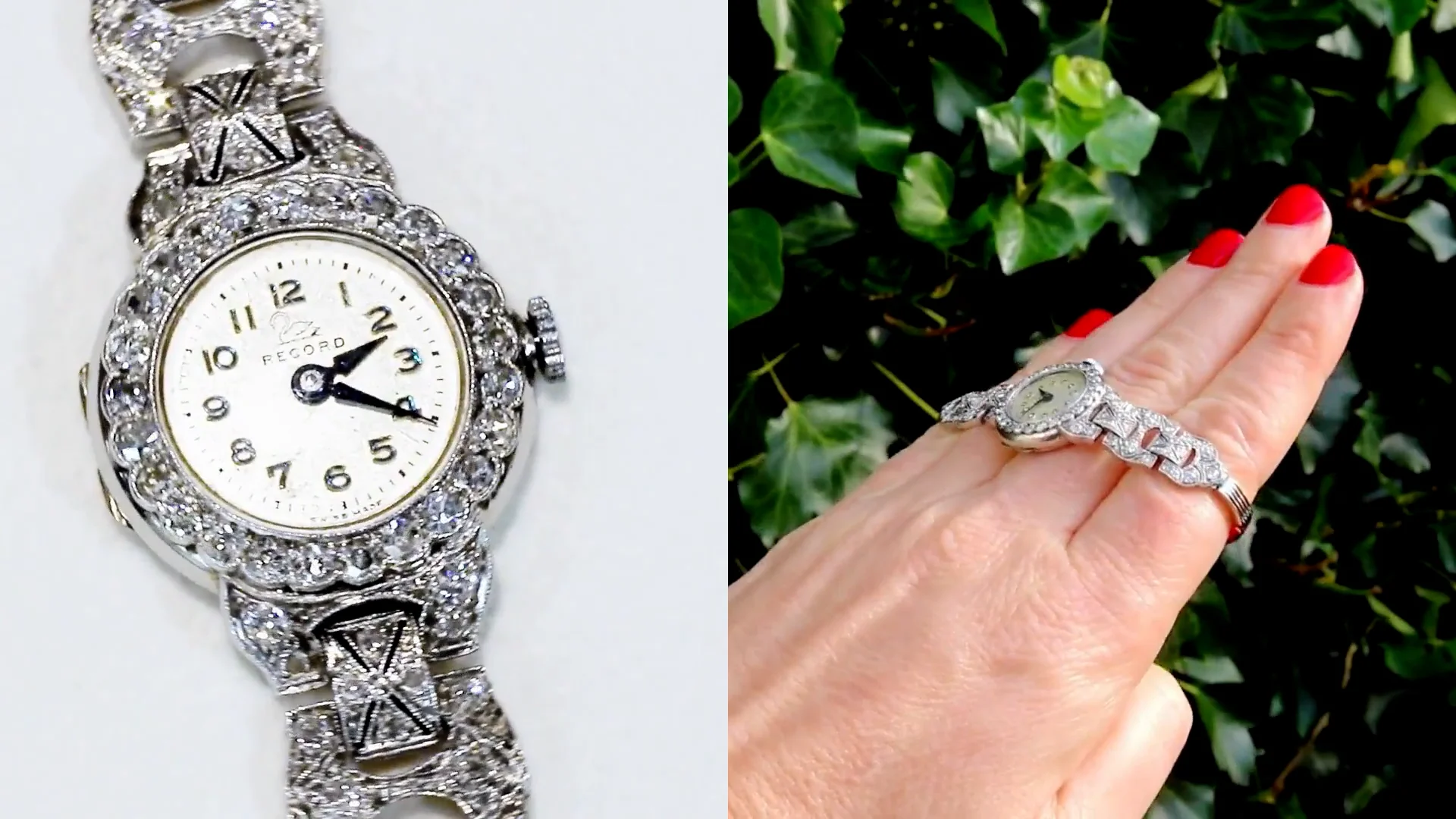 Diamond wrist watch top
