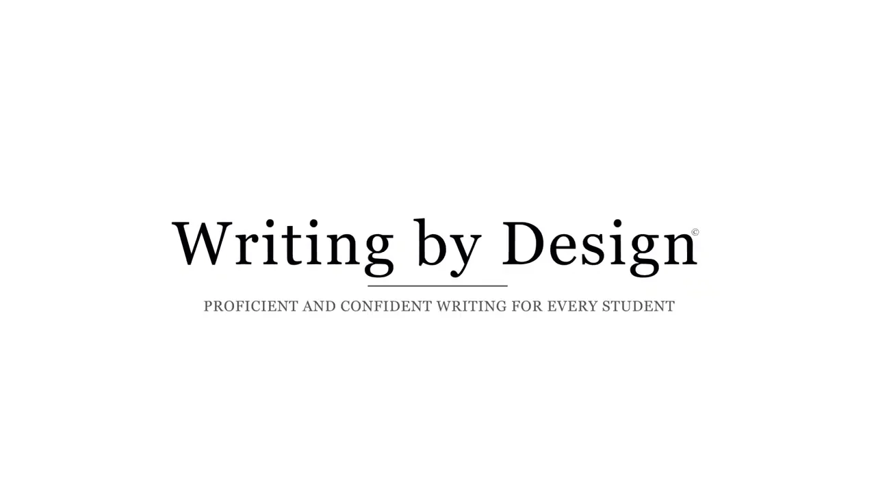 Brief Intro to Writing by Design, proven-effective TK-8 writing program ...