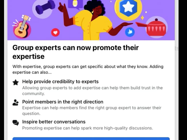 Neues Gruppen Experten Feature