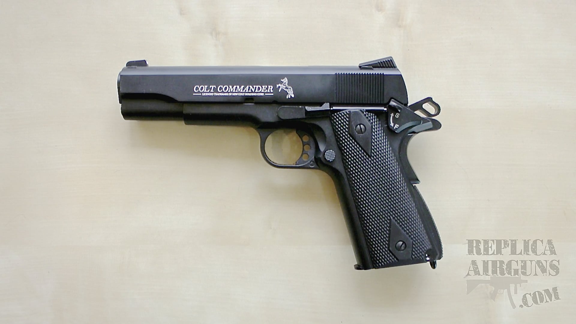 Umarex Colt Commander CO2 Blowback 4.5mm BB Pistol Table Top Review