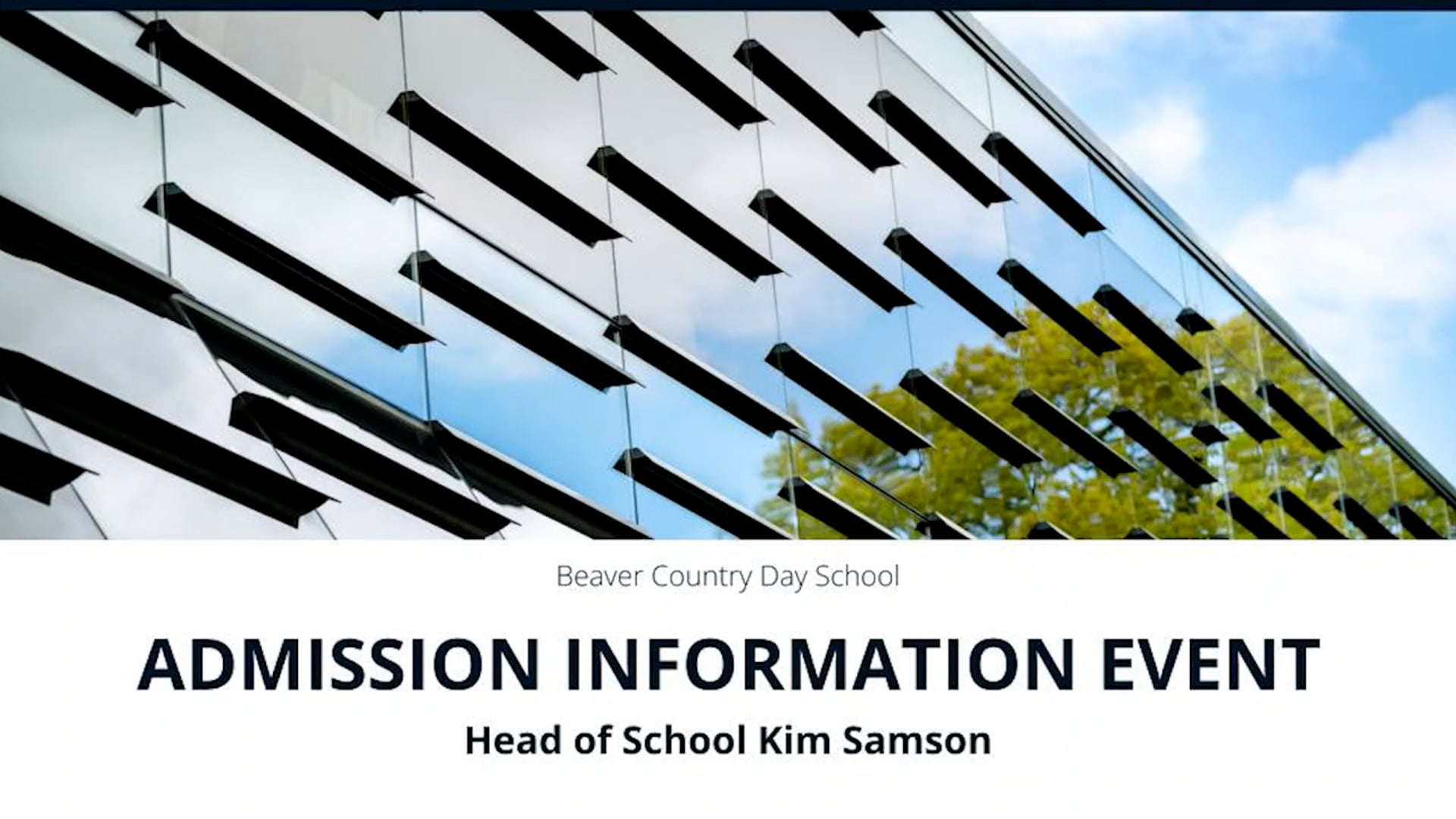 Welcome to Beaver with Head of School Kim Samson