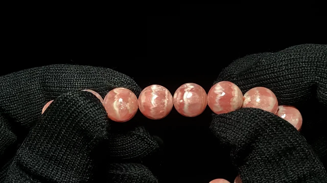 インカローズ（ロードクロサイト） 産地・アルゼンチン ラウンド9.5mm