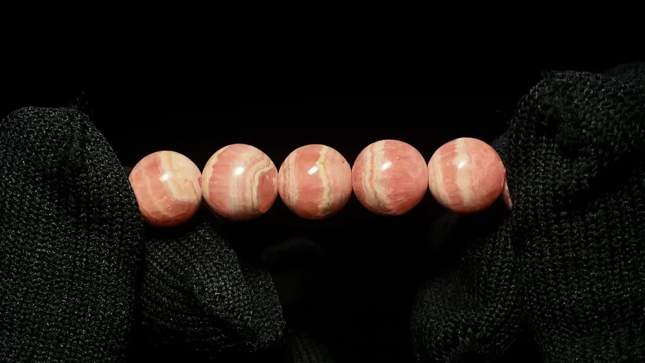 インカローズ（ロードクロサイト） 産地・アルゼンチン ラウンド9.5mm