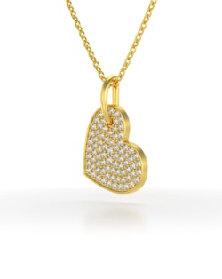 Vidéo: Collier Pendentif Coeur Or Jaune Diamant Chaine Or incluse 1.91grs