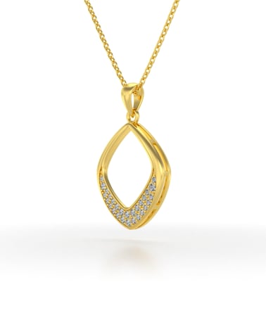 Vídeo: Collar Colgante de Oro 14K Diamante Cadena Oro incluida