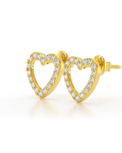 Vidéo: Boucles d'oreille Coeur Diamants sur Argent 925 1.284grs