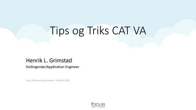 BIMCon 2021 VA 7.2 Tips og Triks i Civil 3D og Focus CAT