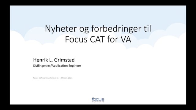 BIMCon 2021 VA 7.1 Nyheter og forbedringer i Focus CAT VA