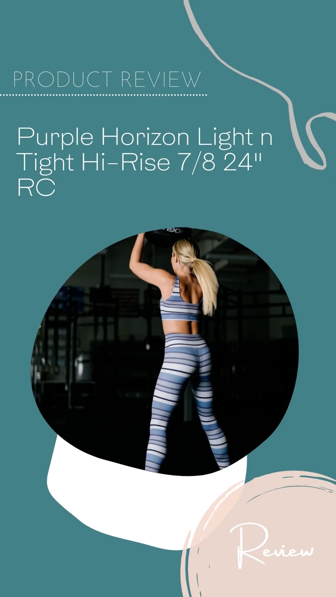 ZYIA Purple Ombre Light n Tight Hi-Rise 7/8 24 Leggings NWOT Size 12