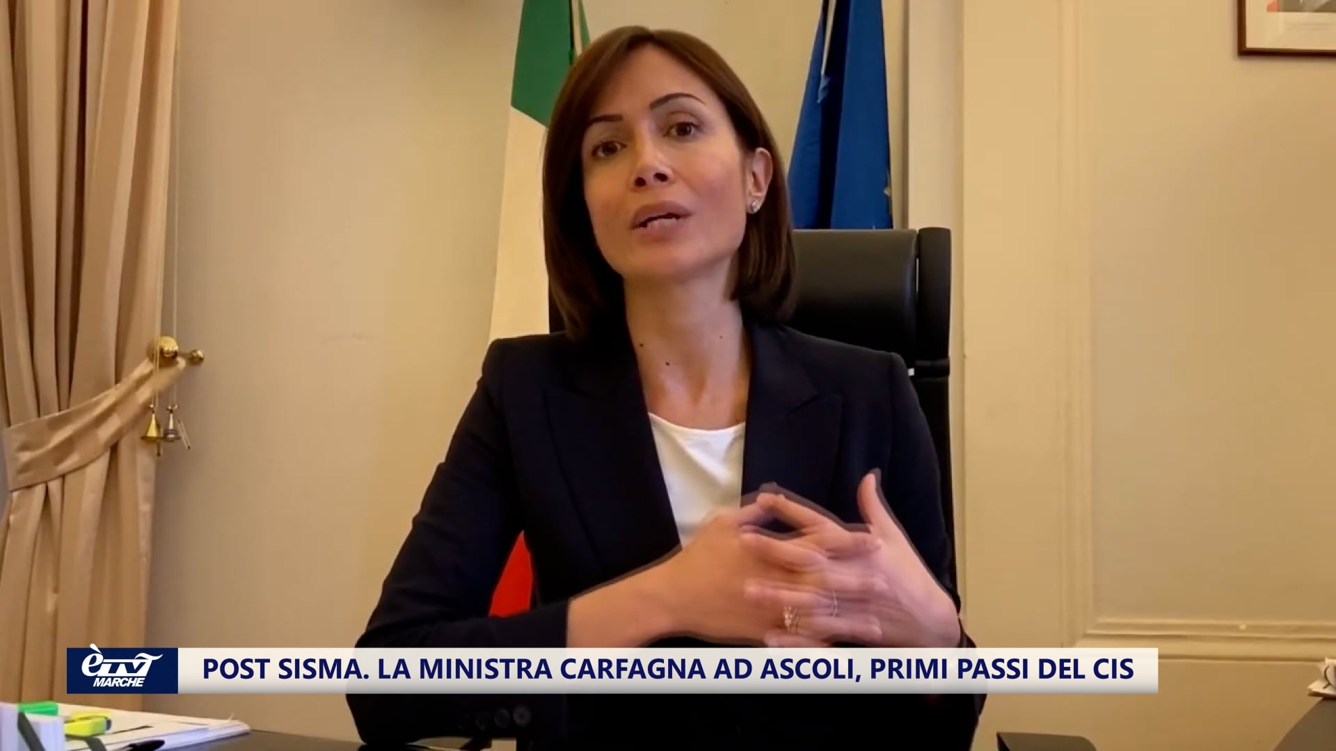 Post sisma, la ministra Carfagna ad Ascoli. Primi passi del CIS