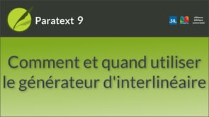 Utiliser le générateur d'interlinéaire