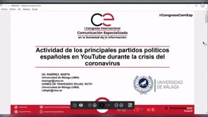 Actividad de los principales partidos políticos españoles en Youtube durante la crisis del coronavirus