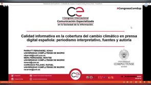 Calidad informativa en la cobertura del cambio climático en prensa digital española: periodismo interpretativo, fuentes y autoría