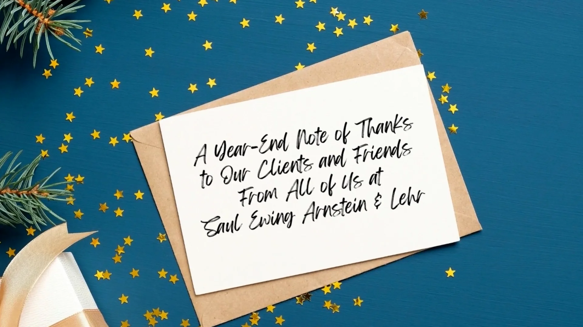 Saul Ewing Arnstein & Lehr 2021 Holiday eCard on Vimeo