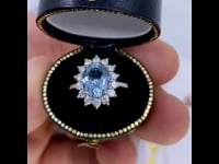 Aquamarine, Diamond, Ring 12741-8014
