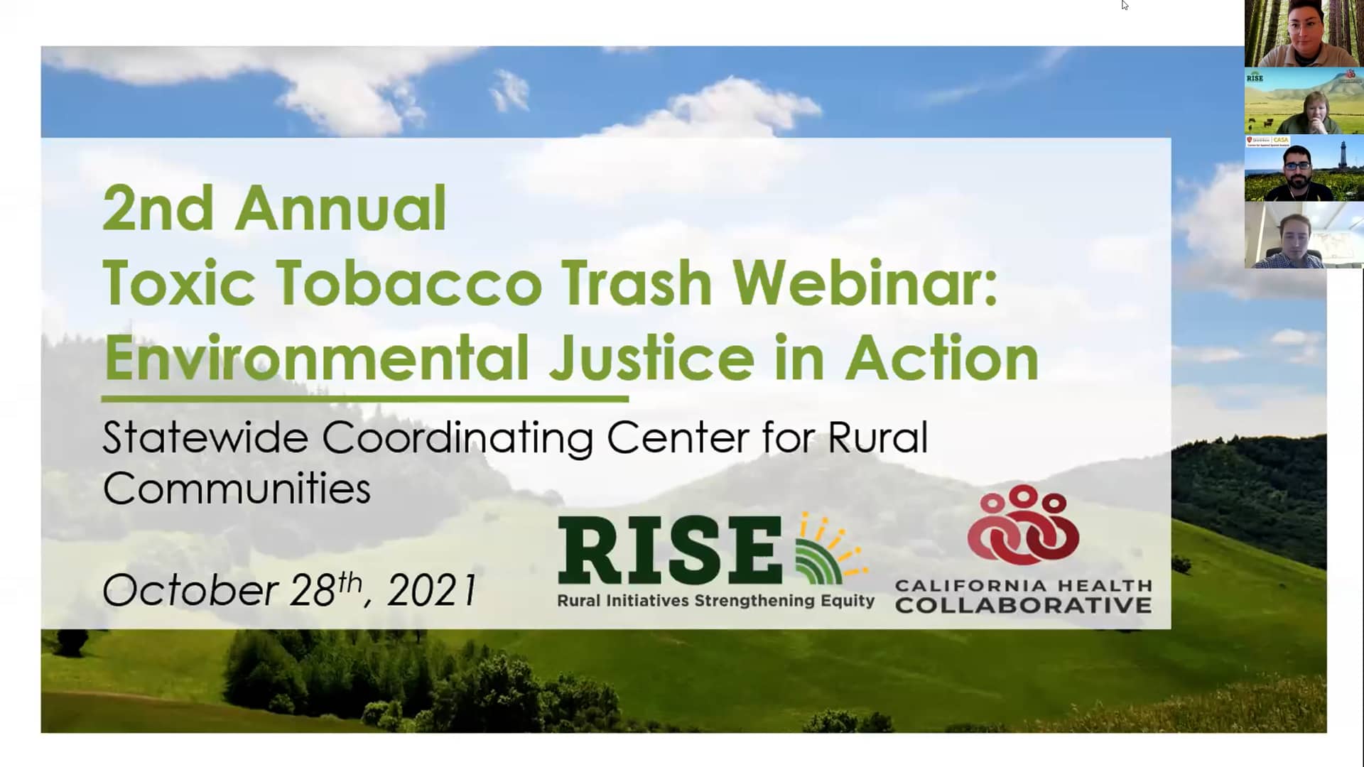 2nd Annual Toxic Tobacco Trash Webinar – Day 2 on Vimeo