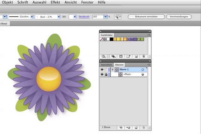 Besondere Blüte mit Illustrator