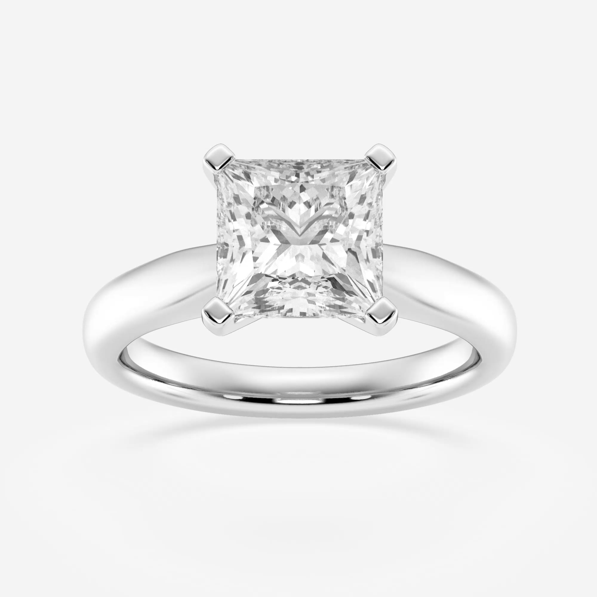 product video for 2 ctw Princess Lab Grown Diamond Cathedral Solitaire Engagement Ring