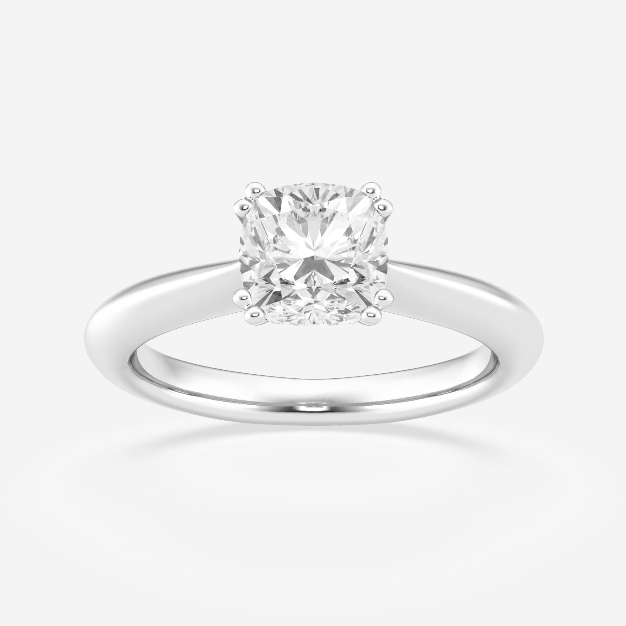 product video for 2 ctw Cushion Lab Grown Diamond Double Prong Low Profile Solitaire Engagement Ring