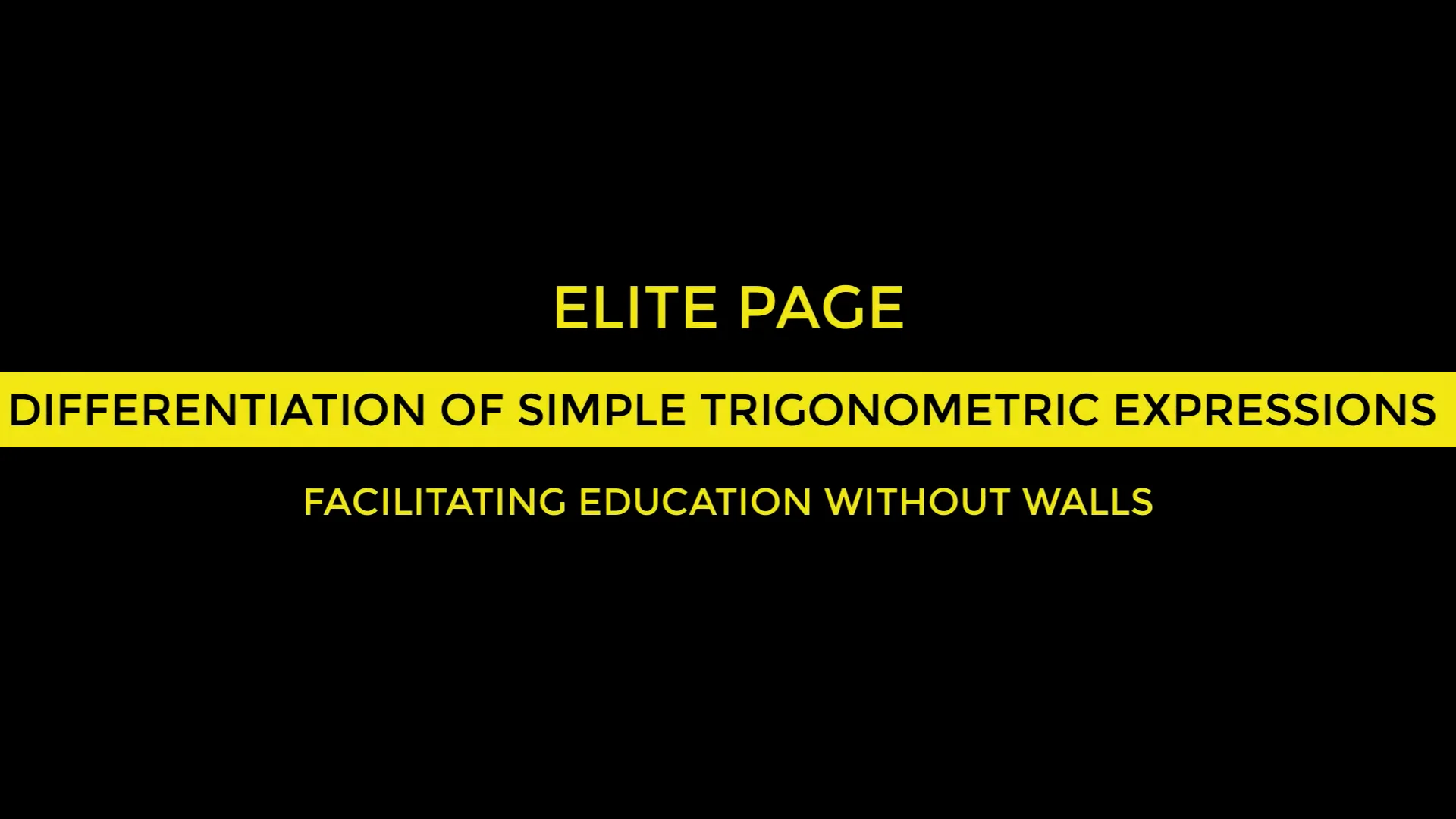 Differentiation of simple trigonometric expression ss2_wk4 on Vimeo
