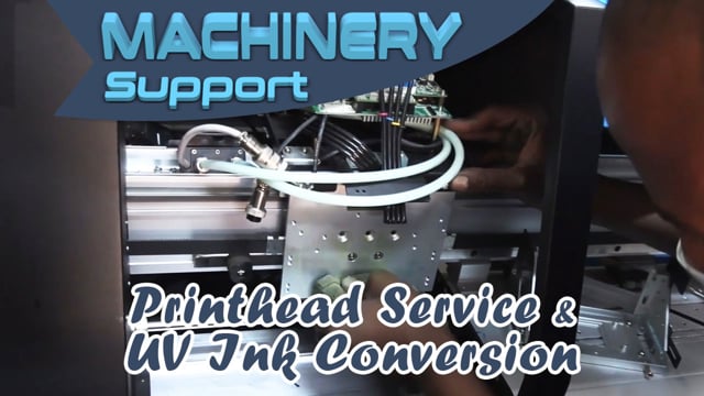 Printhead Service, Large Format Printer Maintenance with New Hybrid UV Ink Flushing and Conversion