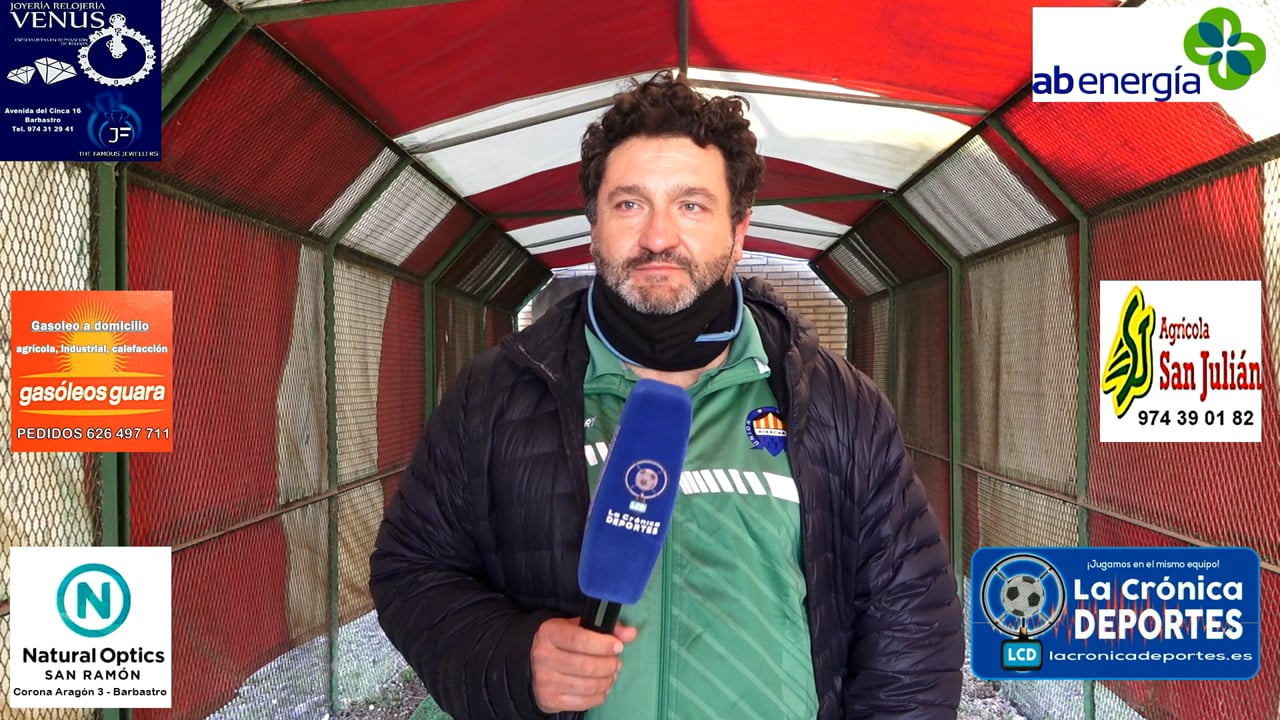 MIGUEL GARCÍA (Entrenador Biescas) UD Barbastro 1-0 UD Biescas / Jornada 14 / 3ª División