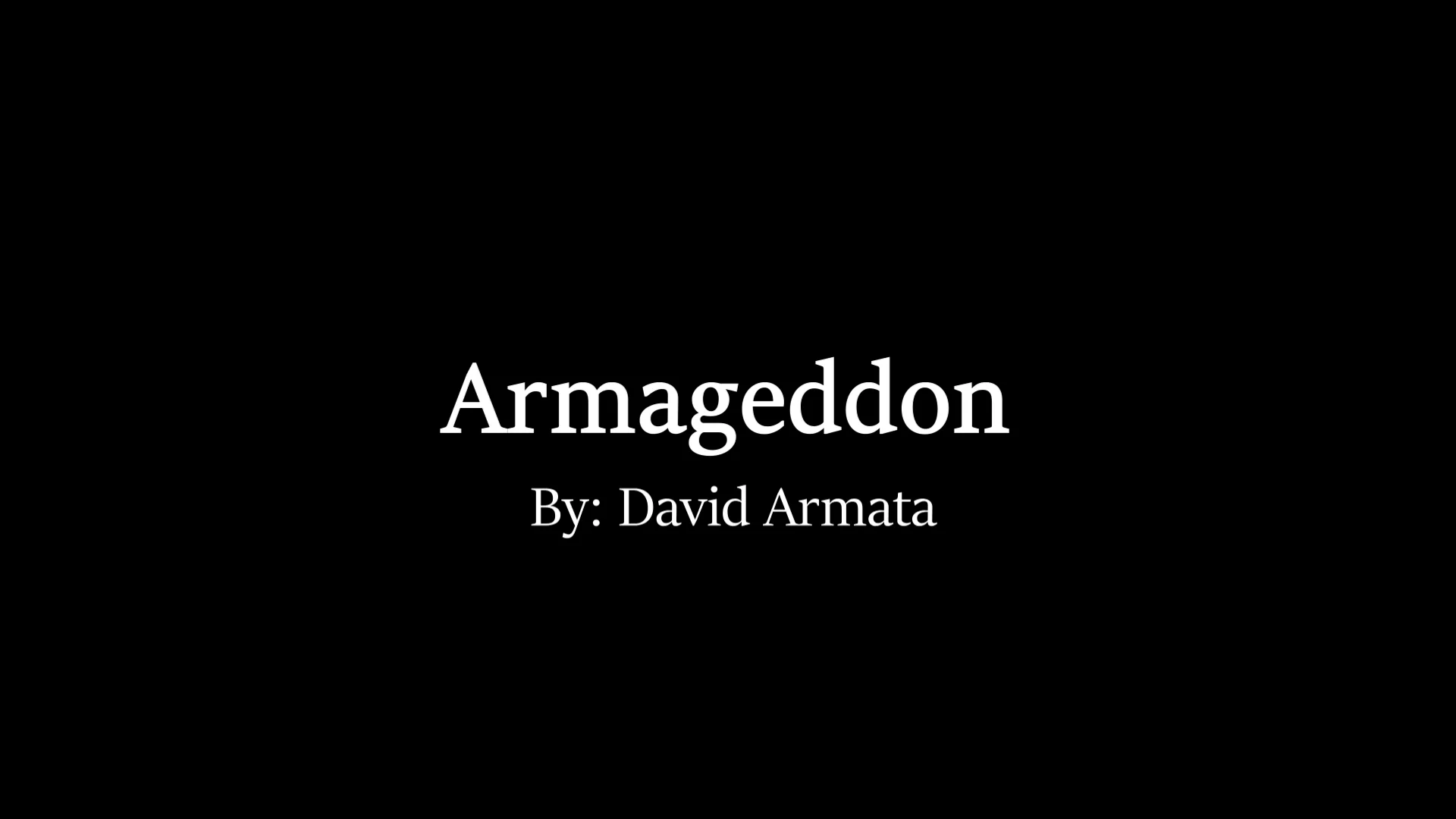 "Armageddon" David Armata Ryerson University Image Arts Film Studies on Vimeo