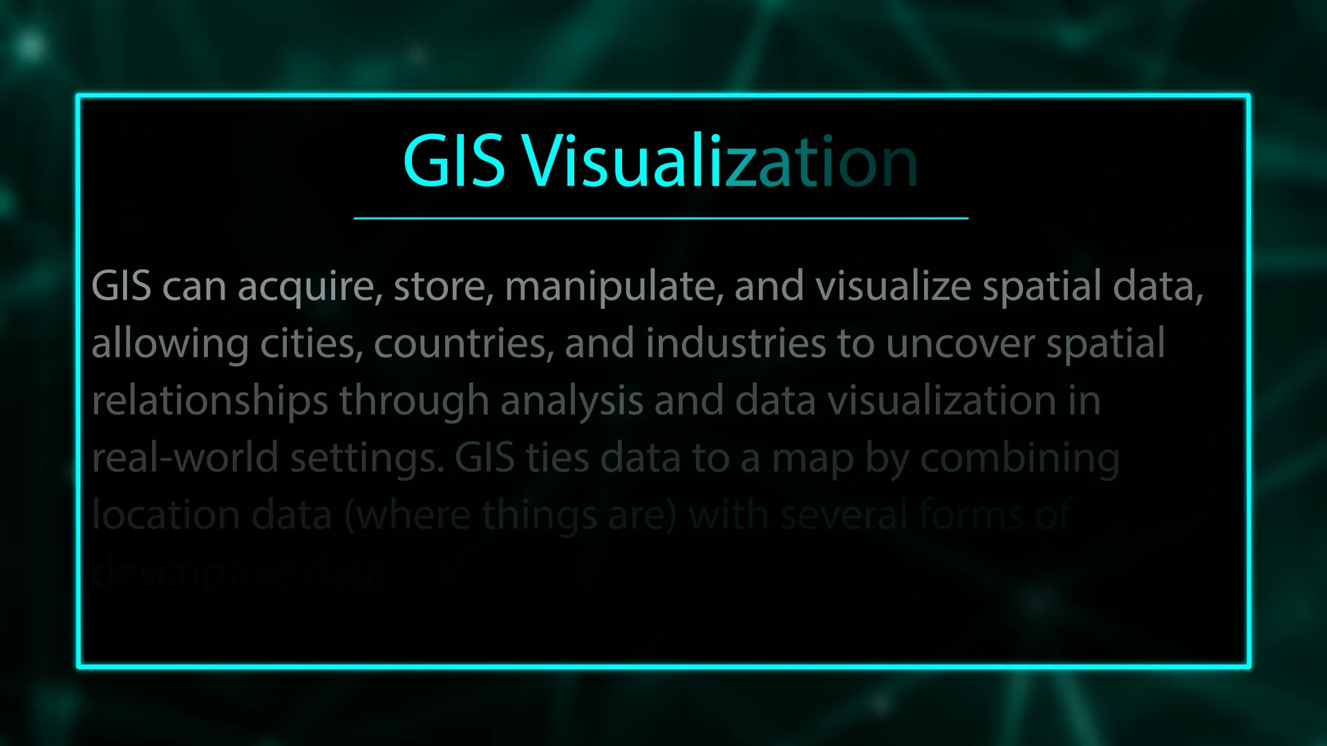 GIS Visualization on Vimeo