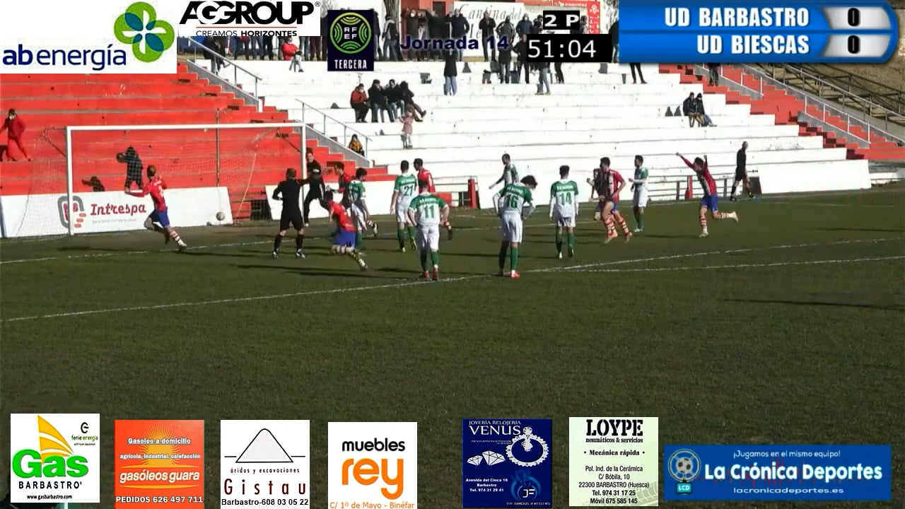 (RESUMEN y GOL) UD Barbastro 1-0 UD Biescas / Jornada 14 / 3ª División