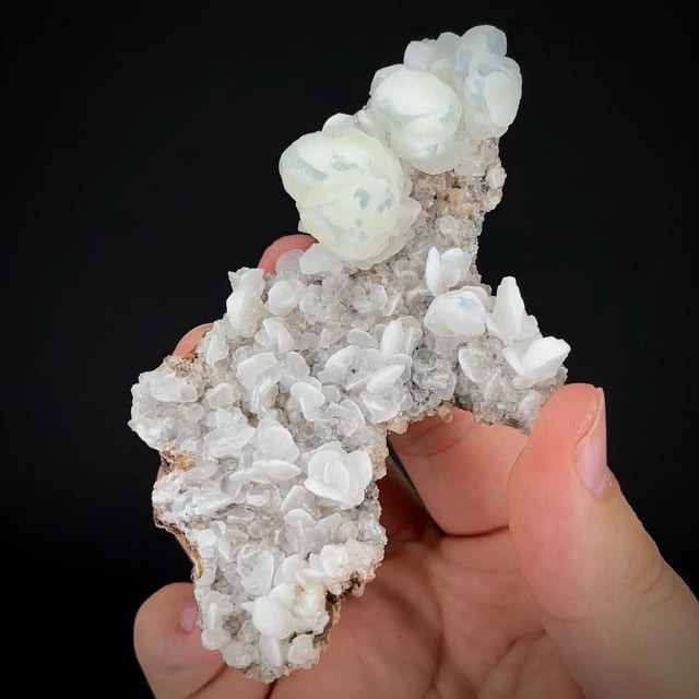 Calcite w/ Celestine & Hyalite Opal (rare - old) Payne Coll.