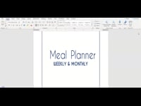 Meal Planner Templates-Word Doc