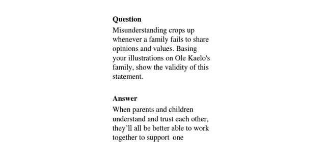 misunderstanding between parent and child essay