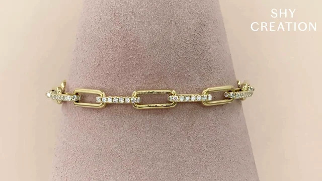 45ctw Diamond Paper Clip Bracelet - Underwoods Jewelers