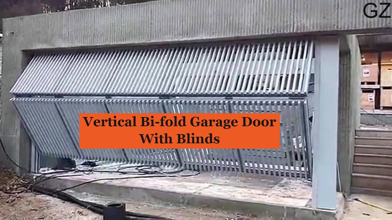 GEZE Custom Motorized Vertical Bifold Garage Door With Blinds on Vimeo
