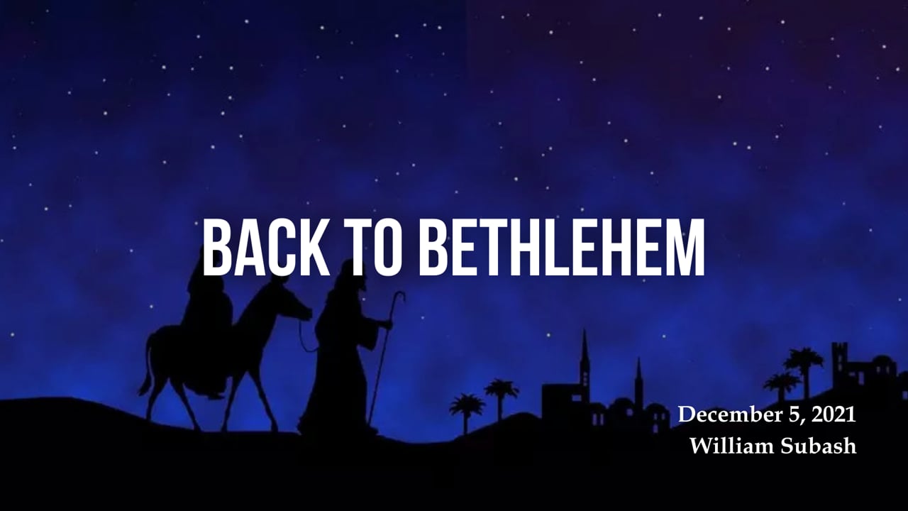 Back To Bethlehem