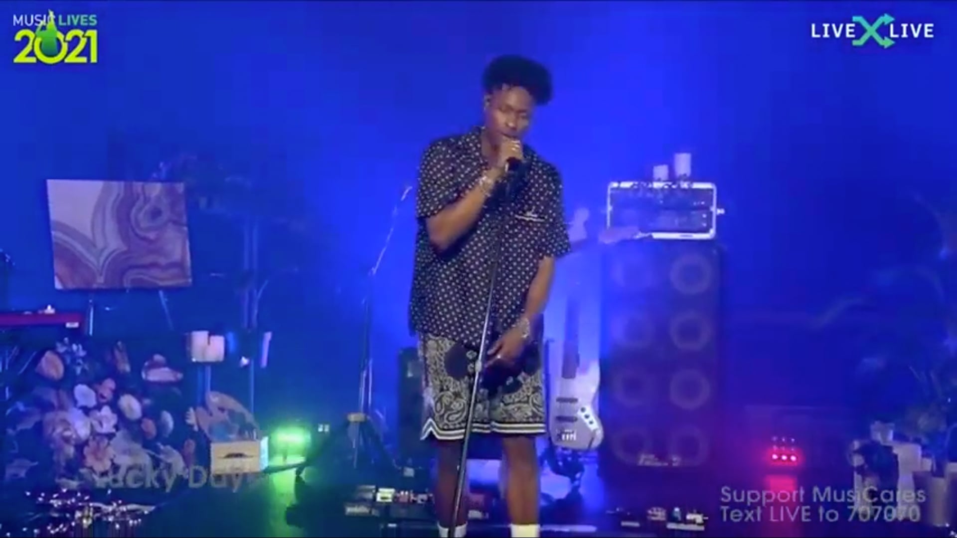 Lucky Daye live performance "Live x Live Music Lives 2021"