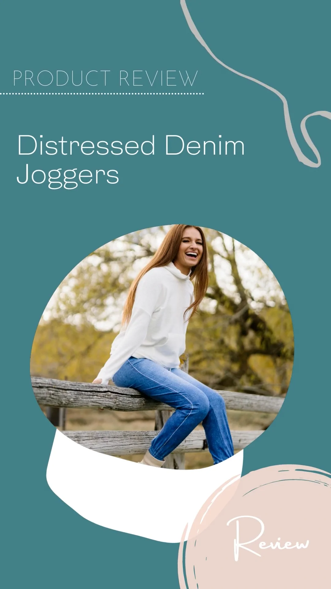 Distressed sales denim joggers