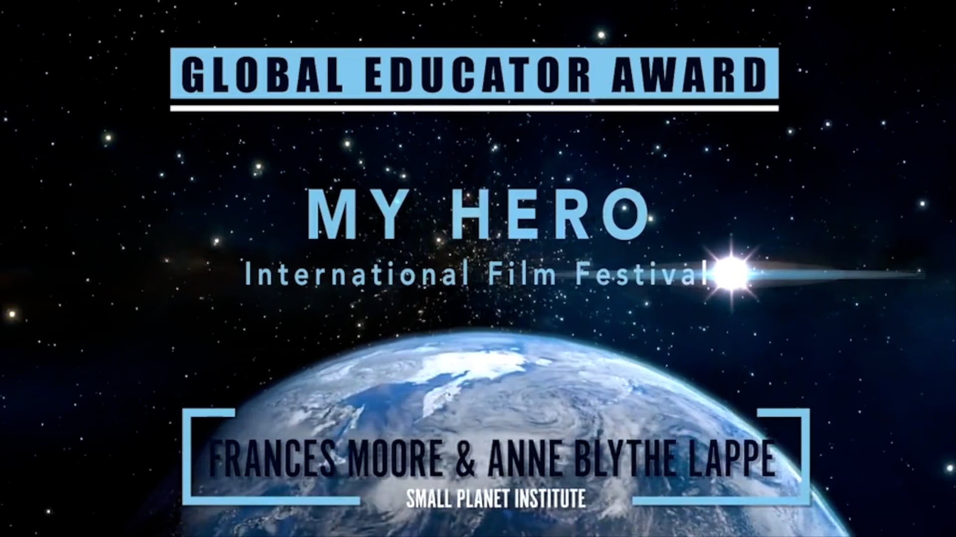 2021 Global Educator Award - Frances Moore Lappé & Anna Blythe Lappé