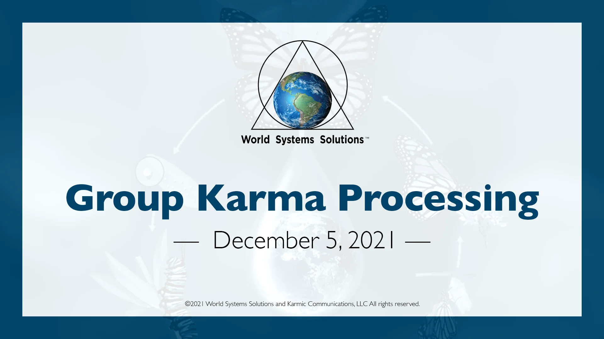 WSS - Group Karma Processing on Vimeo