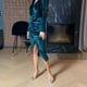 SCARLETT zielona welurowa midi sukienka video
