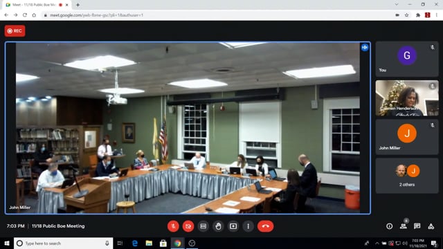 Haddonfield BOE November 18, 2021 Regular Meeting
