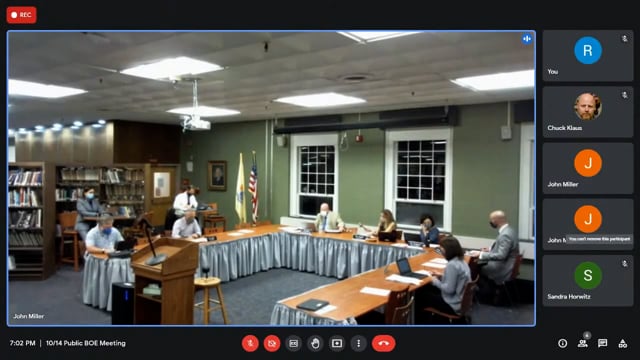 Haddonfield BOE October 14, 2021 Regular Meeting